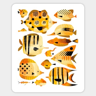 Yellow Fish Sticker